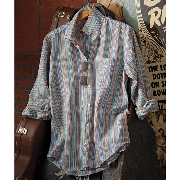 32 Bar Blues Other - 32 Bar Blues ZING ITALIAN LINEN SHIRT STYLE NUMBER: 633506 Resort Beachy Sz XXL